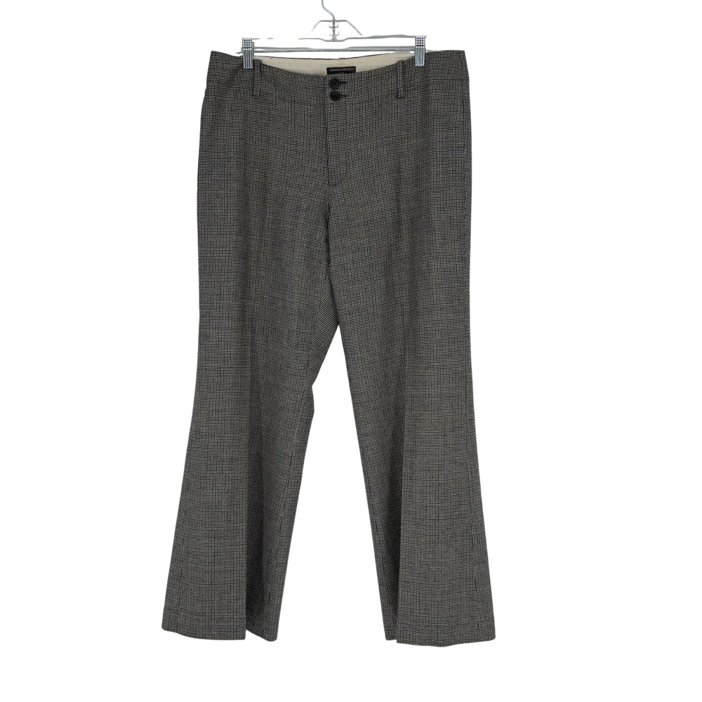 Banana Republic Houndstooth Stretch Wool Blend Dress Pants Size 12 Work Career
